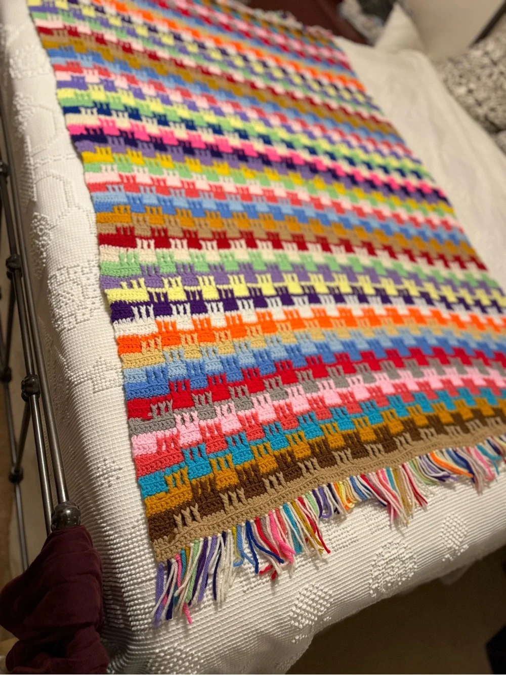 Vintage handmade afghan.
